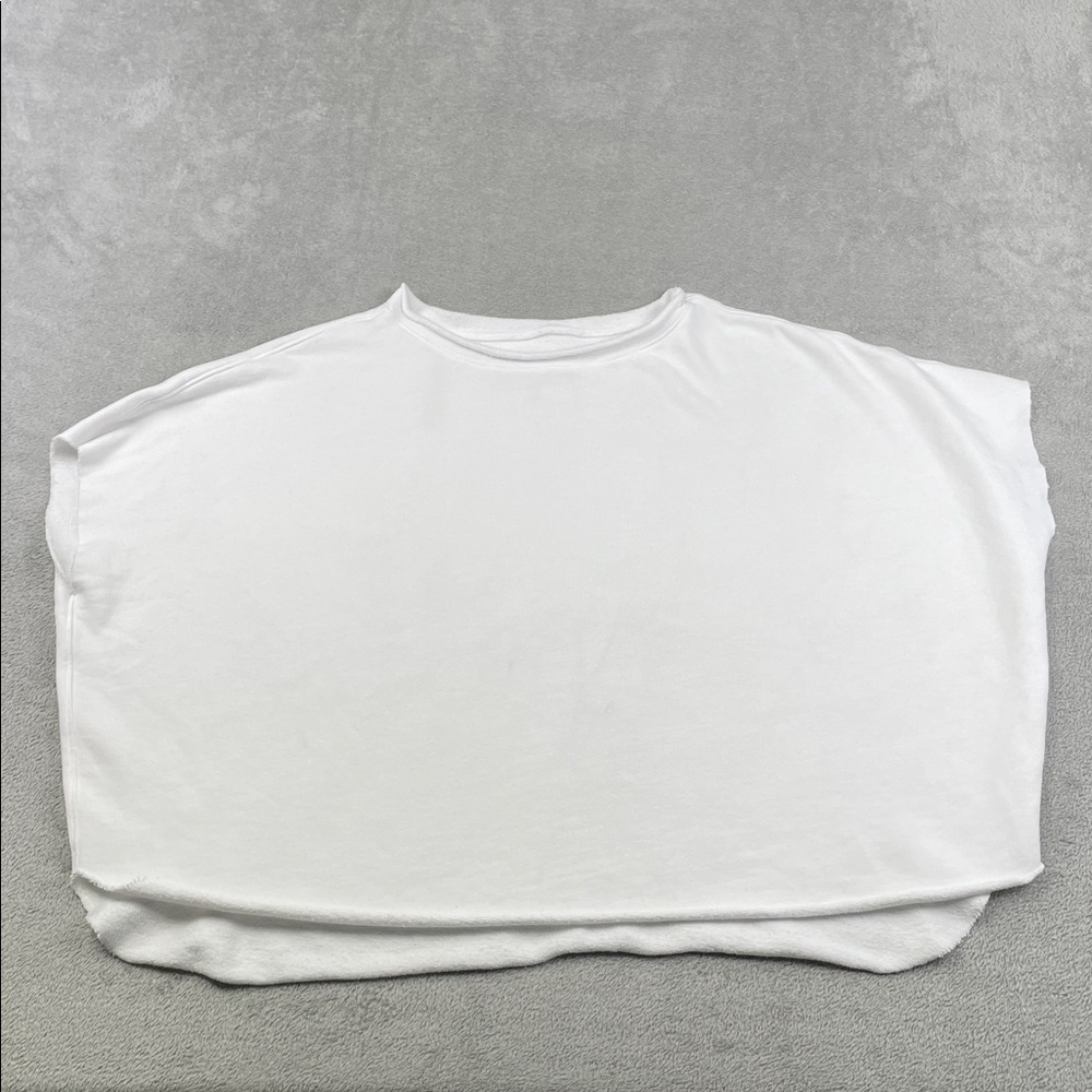 NEW Frank & Eileen One Size 100% Cotton‎ White Funnel Neck Capelet Made in USA